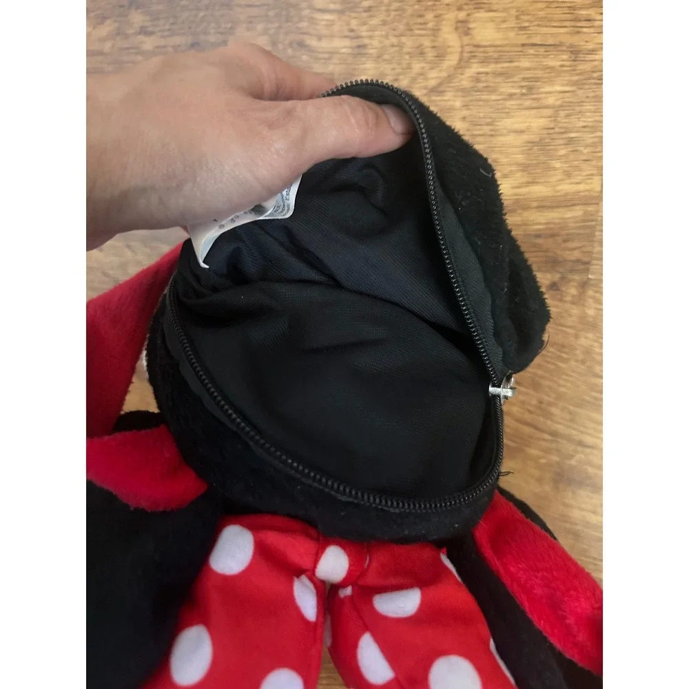 Disney Minnie Mouse Plush Crossbody Bag Red Polka Dot Bow Kids Small Purse